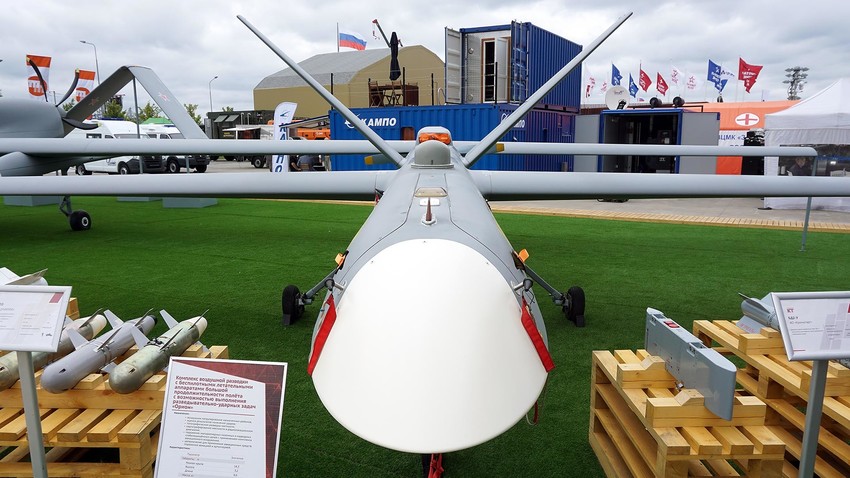 Gros Plan Sur Le Tout Premier Drone De Frappe Russe Orion Russia