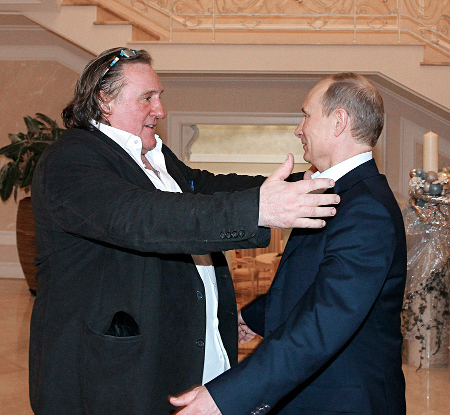 Gérard Depardieu et Vladimir Poutine