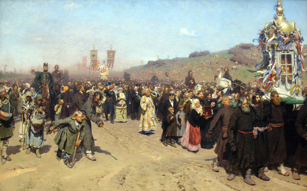 Procession religieuse dans la province de Koursk par Ilya Repine 