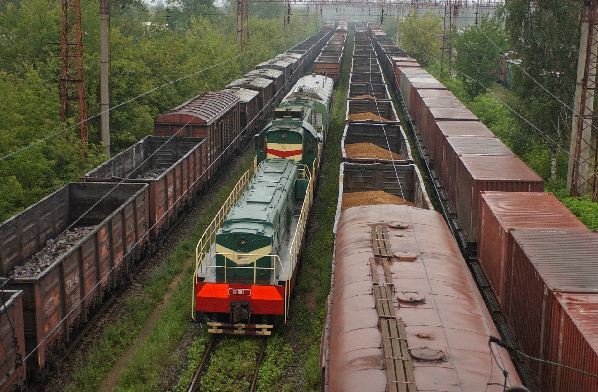 Trens de carga no interior da Rússia