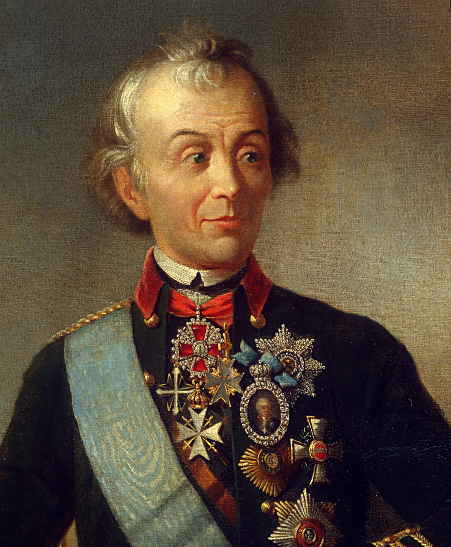 Aleksandar Vasiljevič Suvorov, grof Suvorov od Ramnika, knez talijanski (1729.–1800.), ruski generalisimus i jedan od najvećih ruskih vojskovođa koji nije izgubio nijednu bitku. Art portrait.

