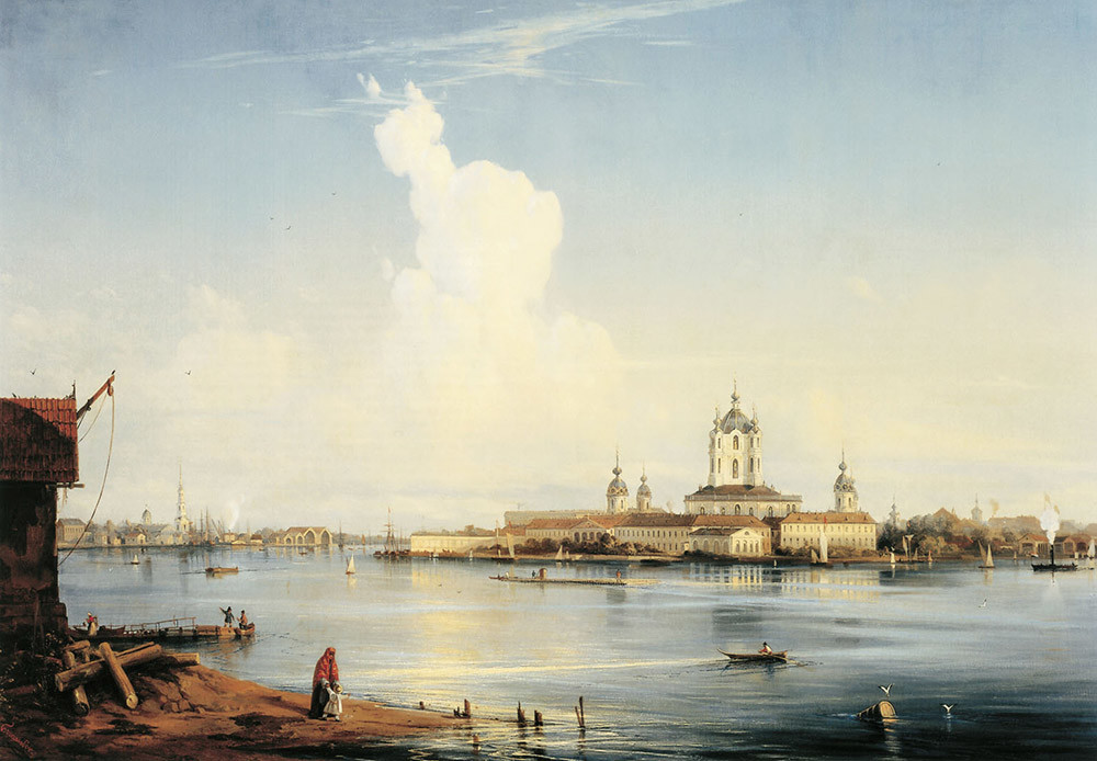 Smolny vista de Bolshaya Okhta, 1852