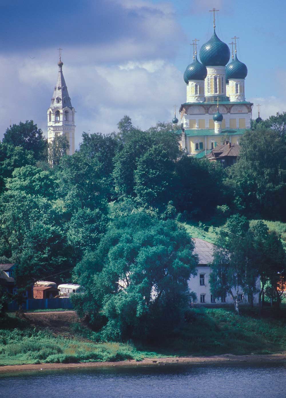 Cathedral of the Resurrection & bell tower. East view from Volga River. July 15, 2007