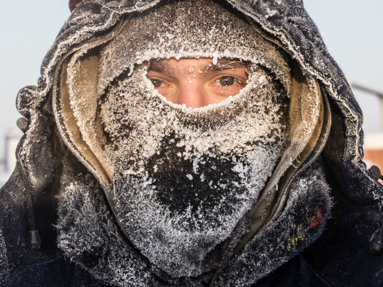 Joven cerca de Nefteyugansk, ciudad industrial cerca del río Ob. La temperatura descendió hasta los -62ºC en diciembre de 2016.