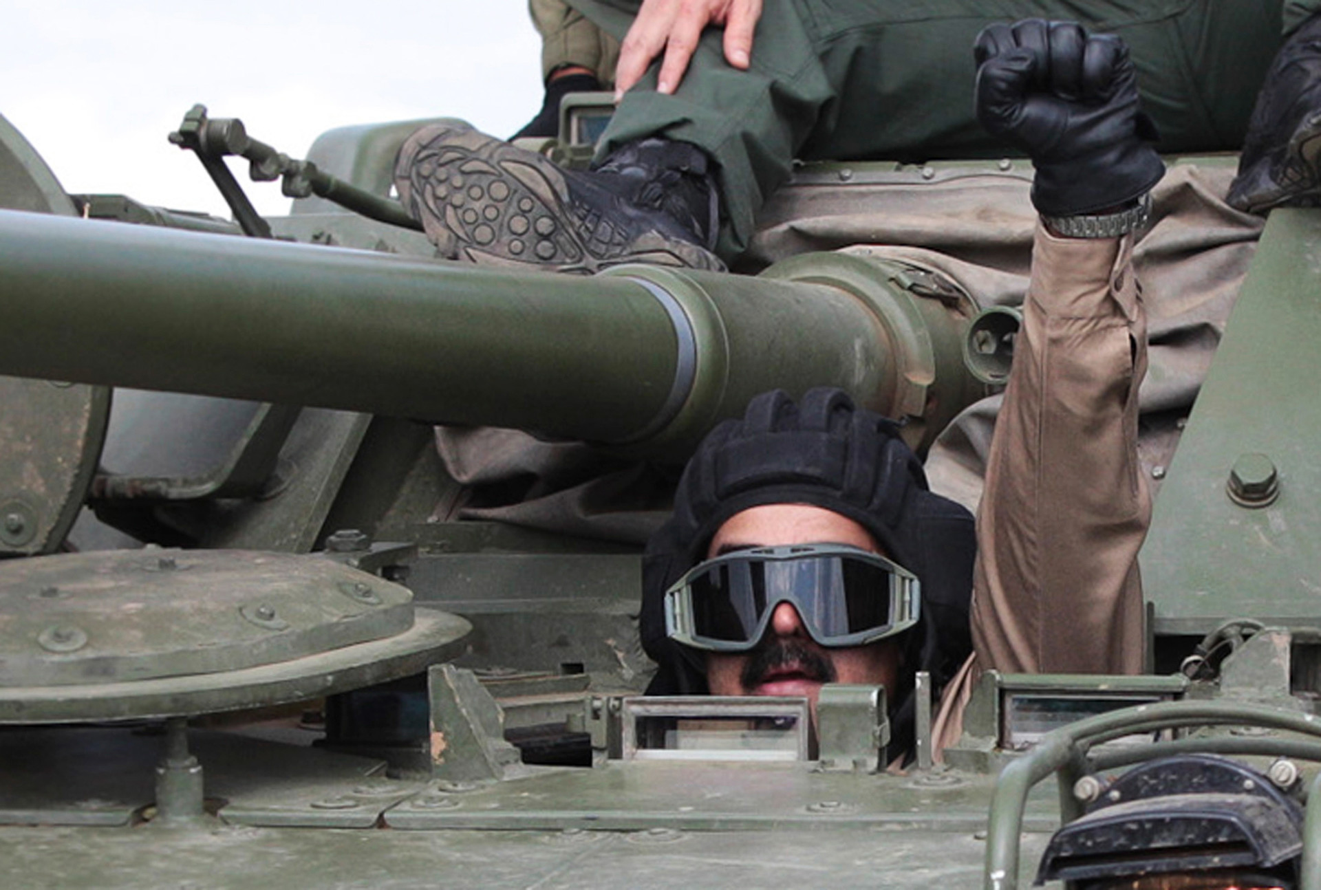 Nicolás Maduro en un tanque T-72.