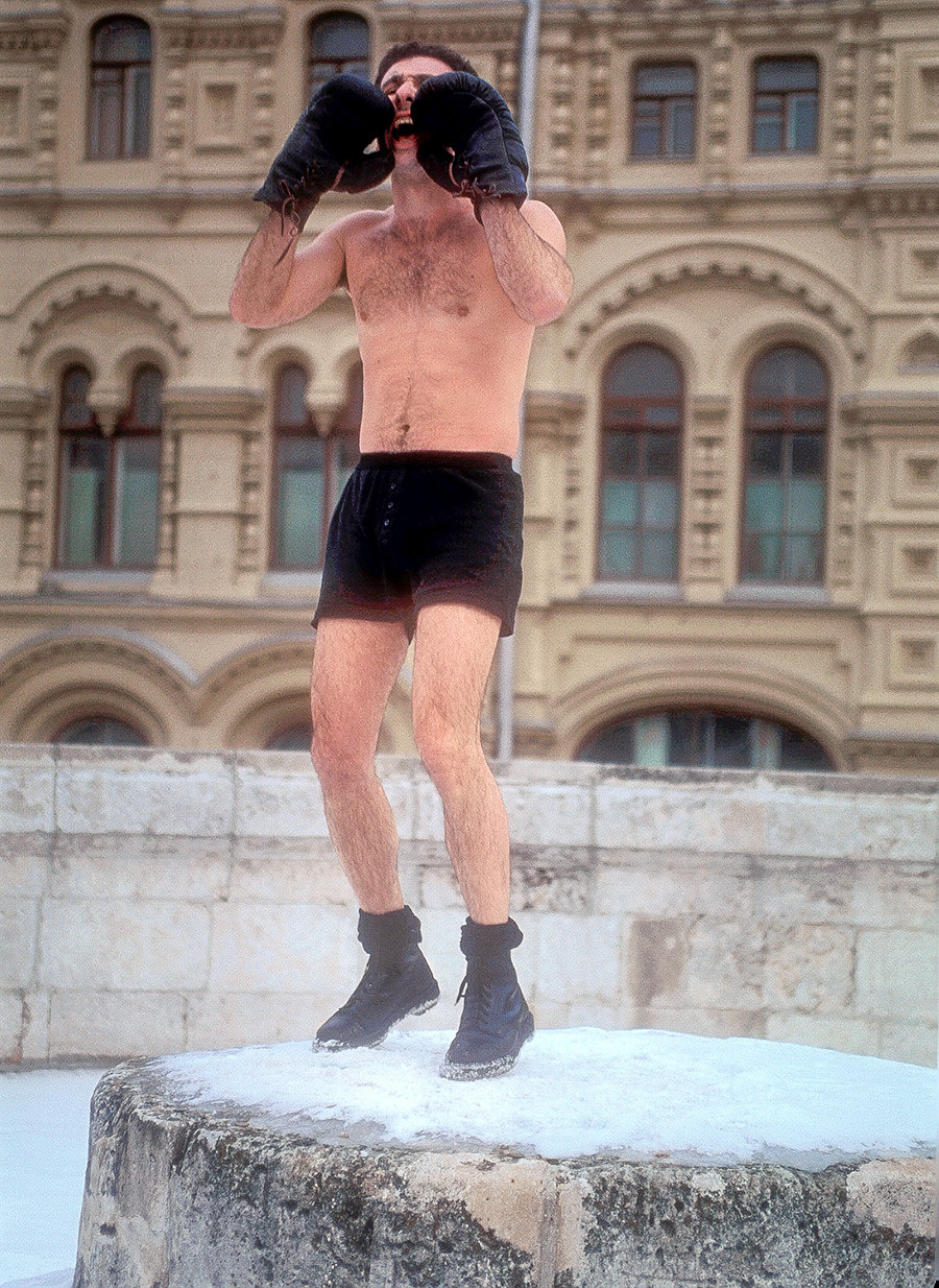 Alexander Brener on Red Square, 1995