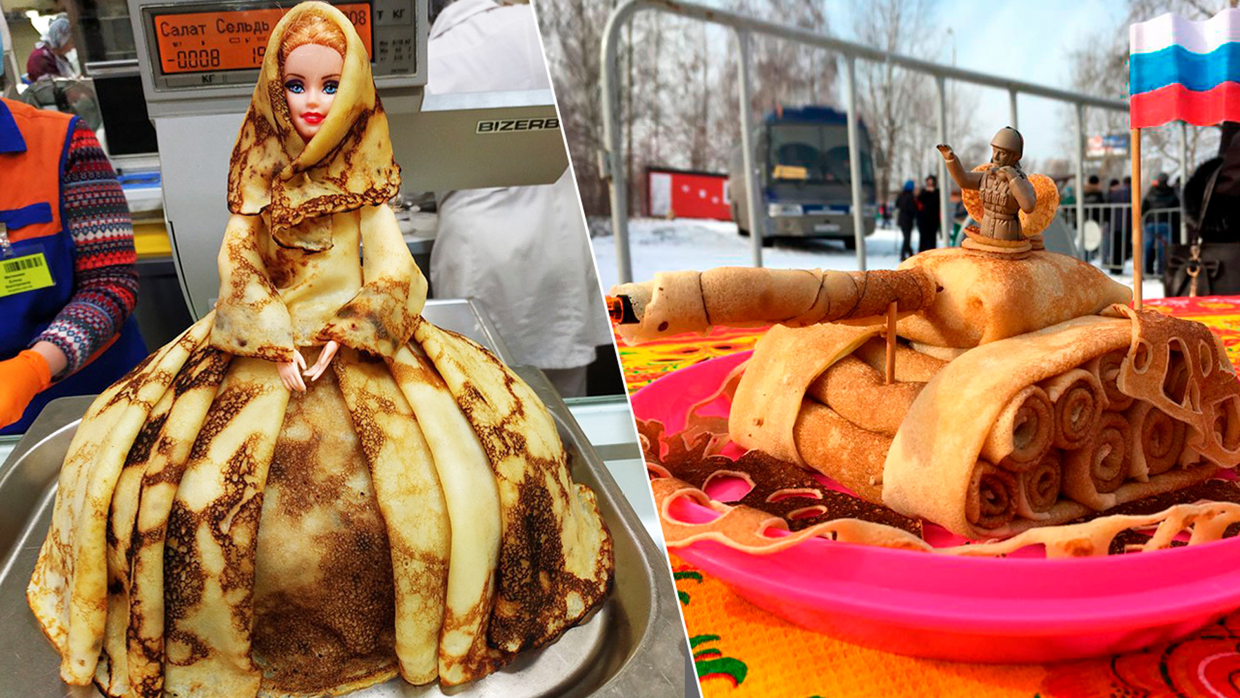 マースレニツァのパンケーキでバービー人形に洋服を着せるロシア人 ロシア ビヨンド