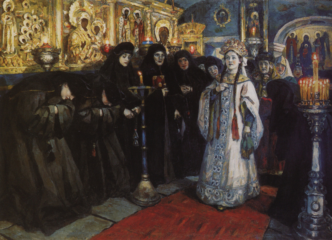 Посещение царевной женского монастыря. Василий Суриков, 1912