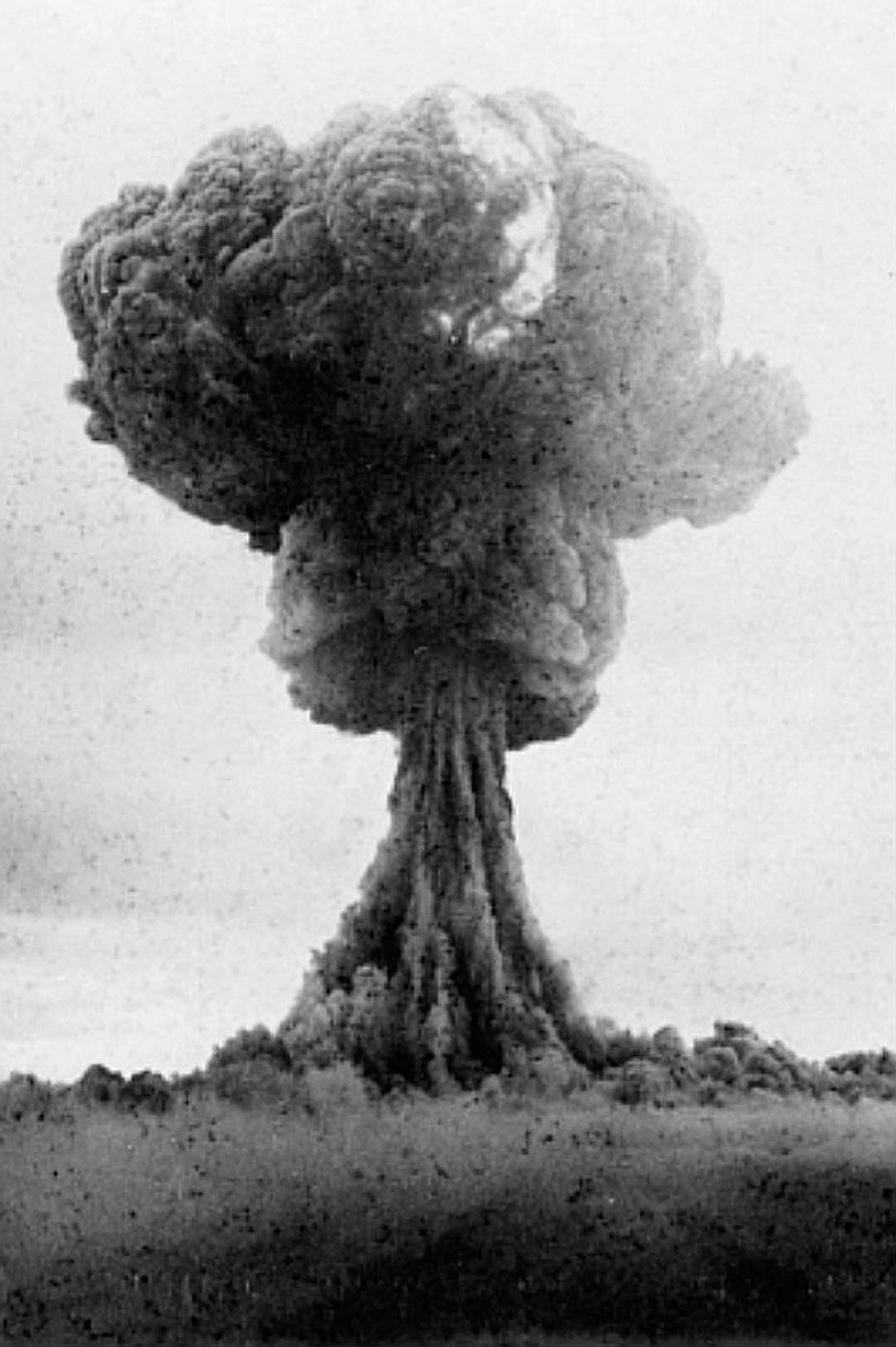 Explosión de la primera bomba atómica de la URSS, RDS-1, el 29 de agosto de 1949.
