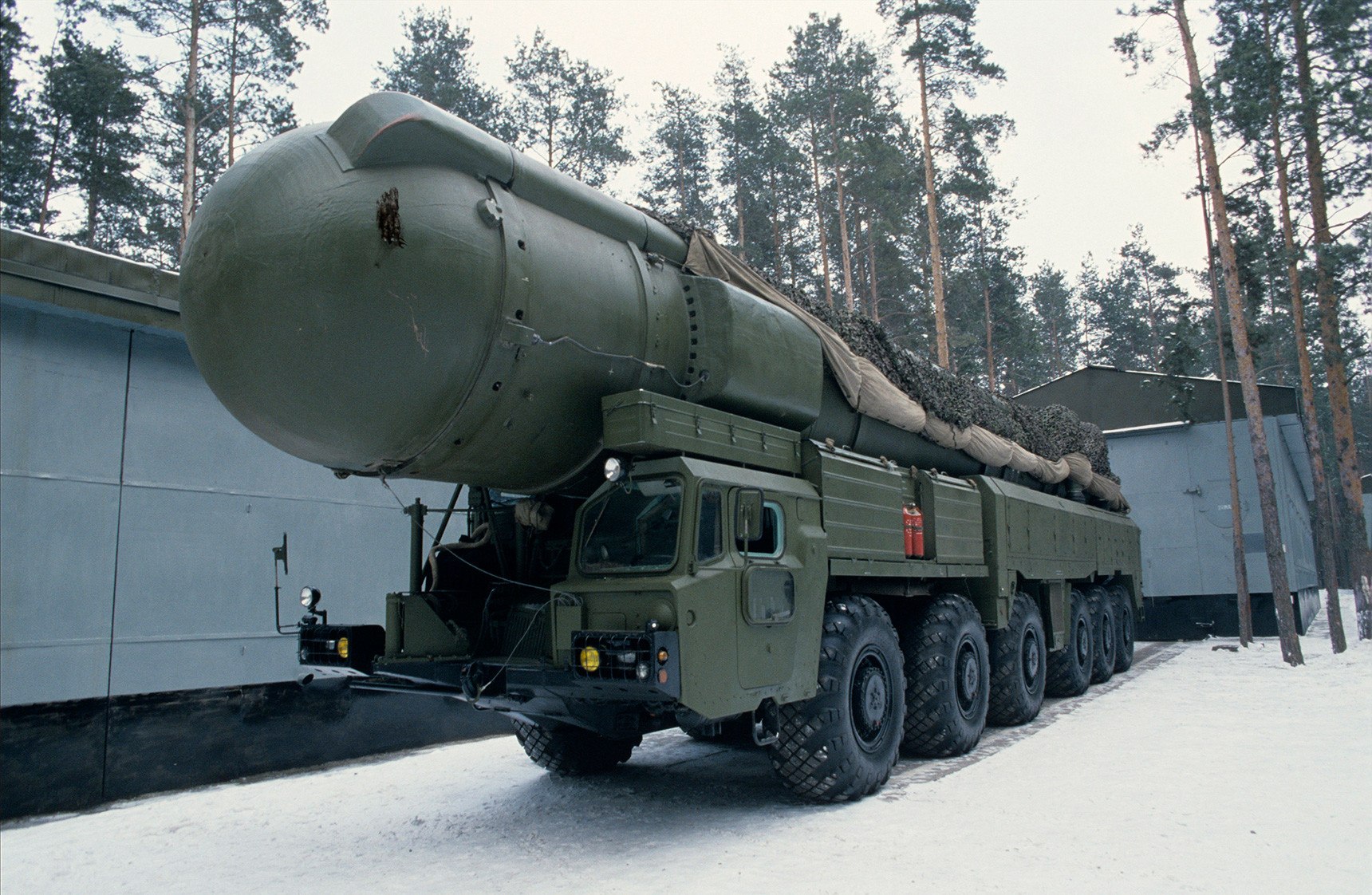 Misil nuclear RSD-10 Pioner, que debía ser eliminado con arreglo al Tratado INF, Bielorrusia.