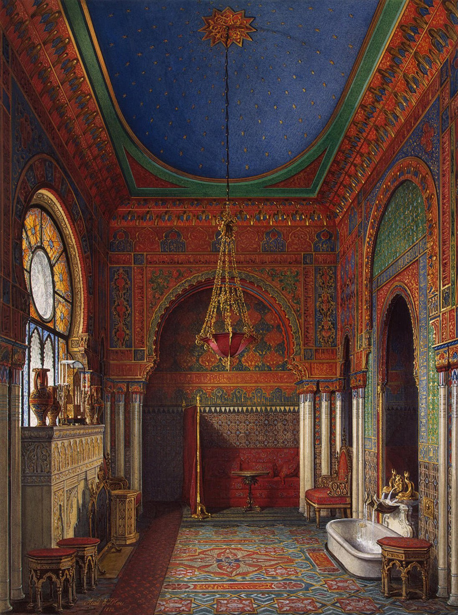 Eduard Gau. El cuarto de baño de la emperatriz Alexandra Fyodorovna