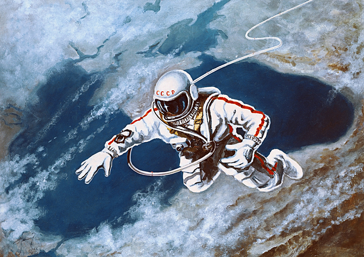 Space oddity 8 paintings by the first man in outer space Russia Beyond