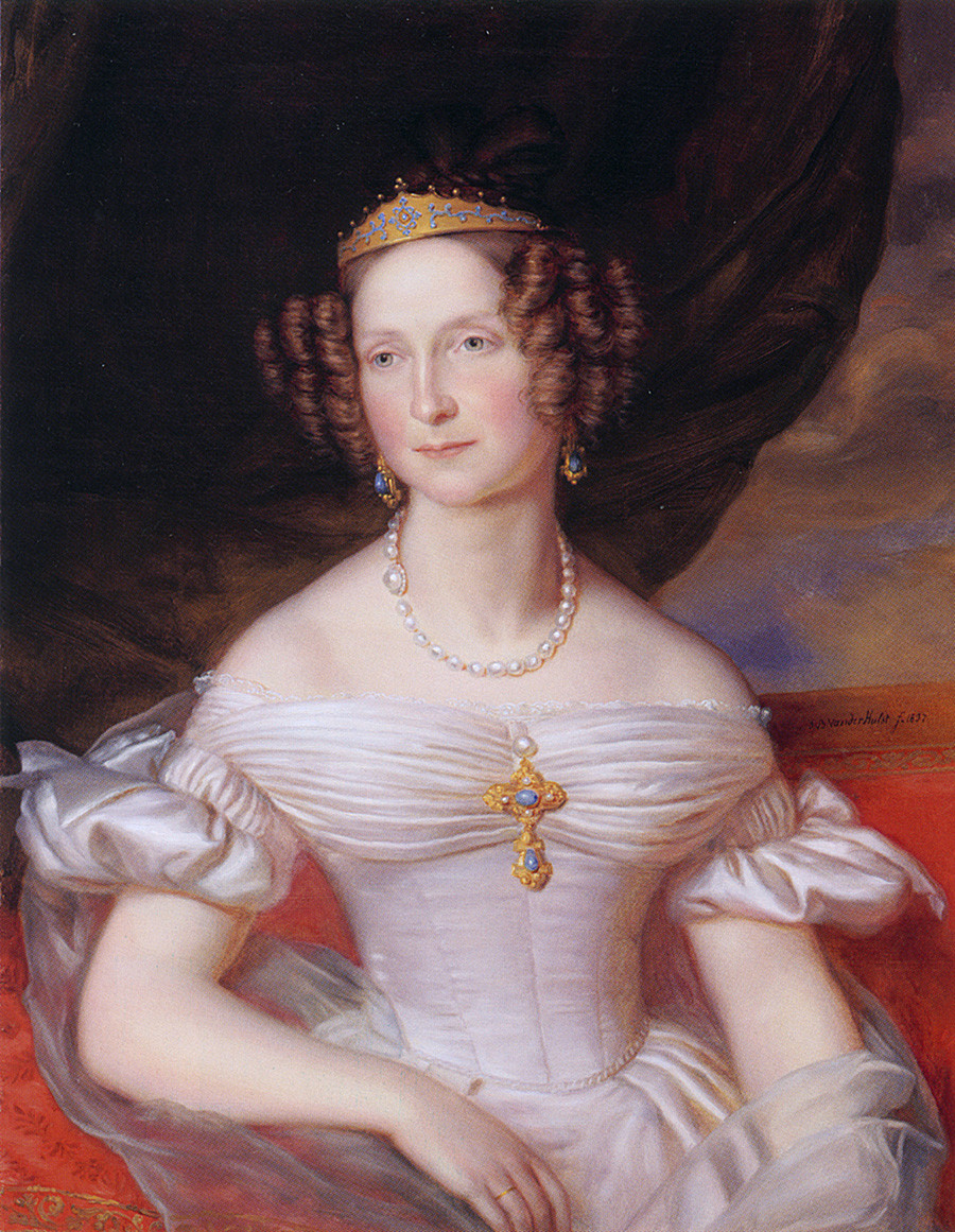 Reina de los Países Bajos, Anna Pavlovna de Rusia (1795-1865) por Jan Baptist van der Hulst