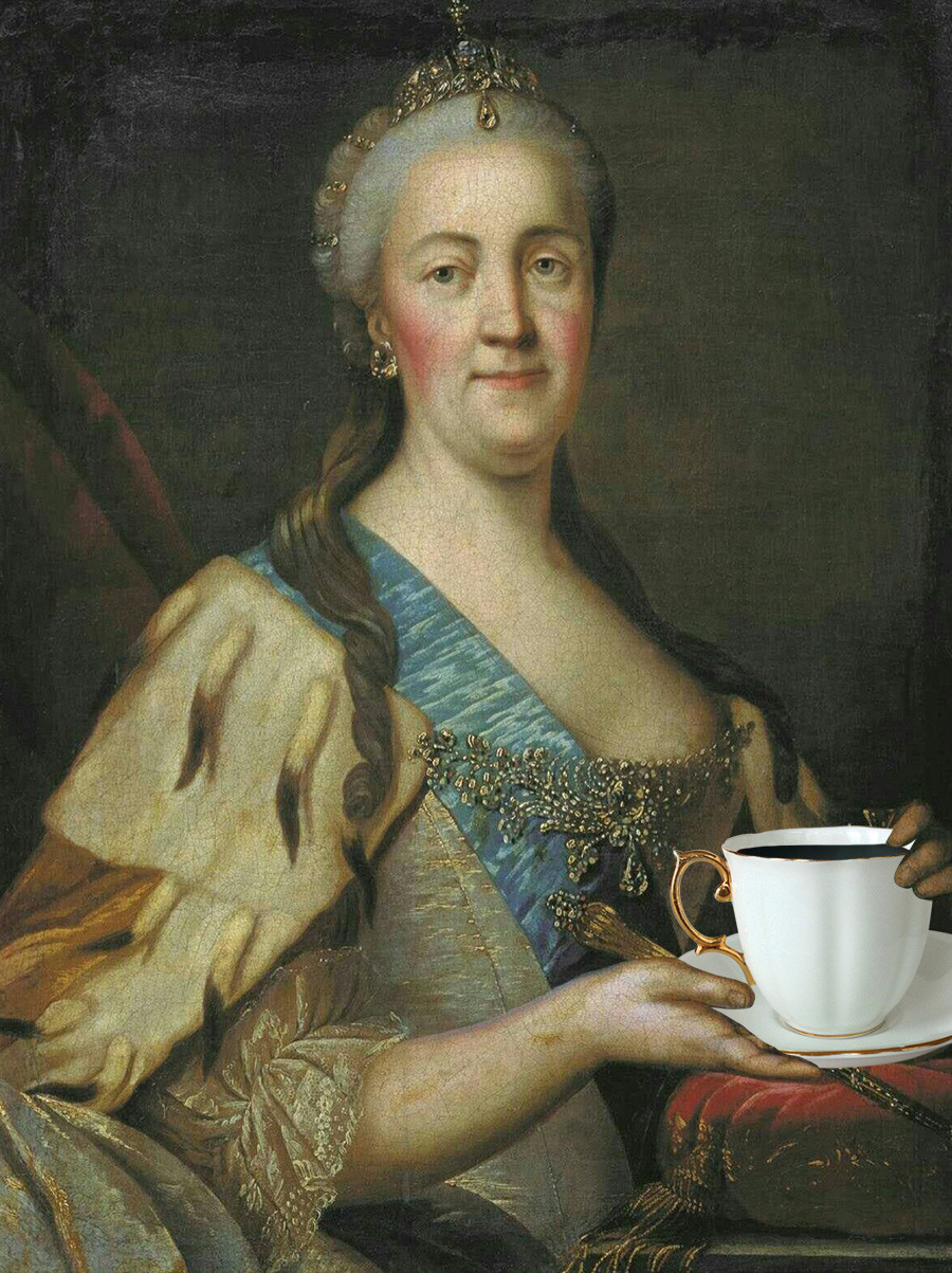 Оригинал: Портрет на Екатерина Велика през 1770 г. от Иван Саблуков