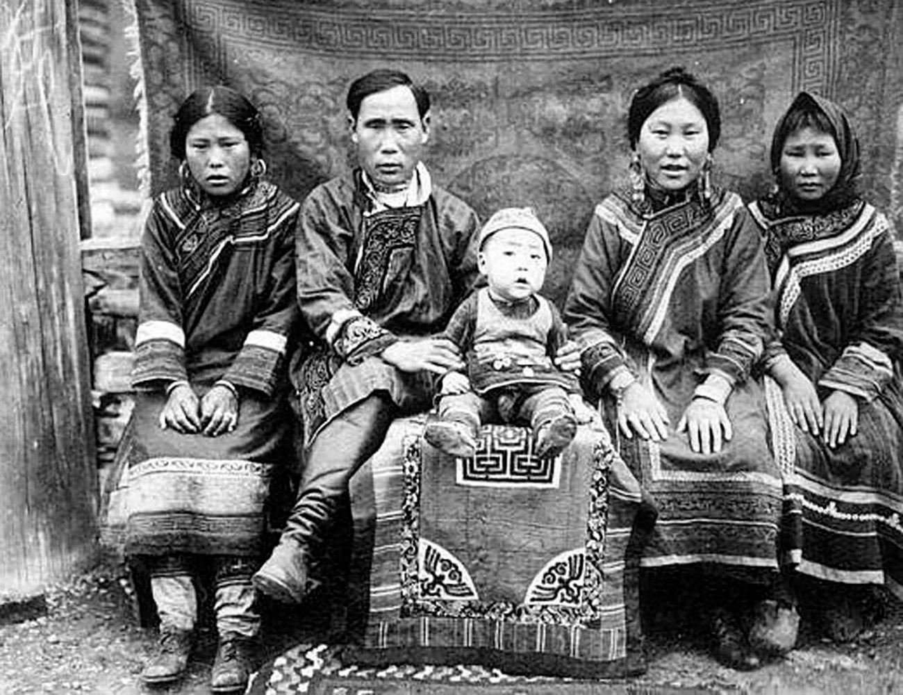 Família tradicional nanai
