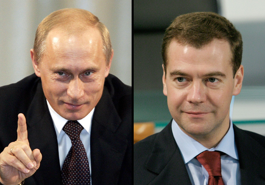 Владимир Путин и Дмитрий Медведев