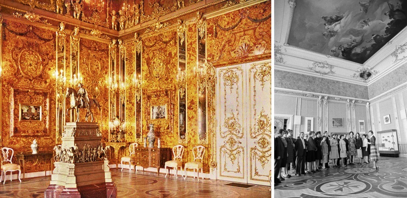 Sala de Âmbar antes da Guerra e nos anos 1980