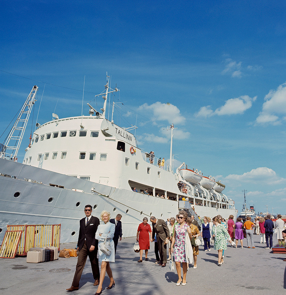 The berth of the passenger port in Tallinn, 1970.