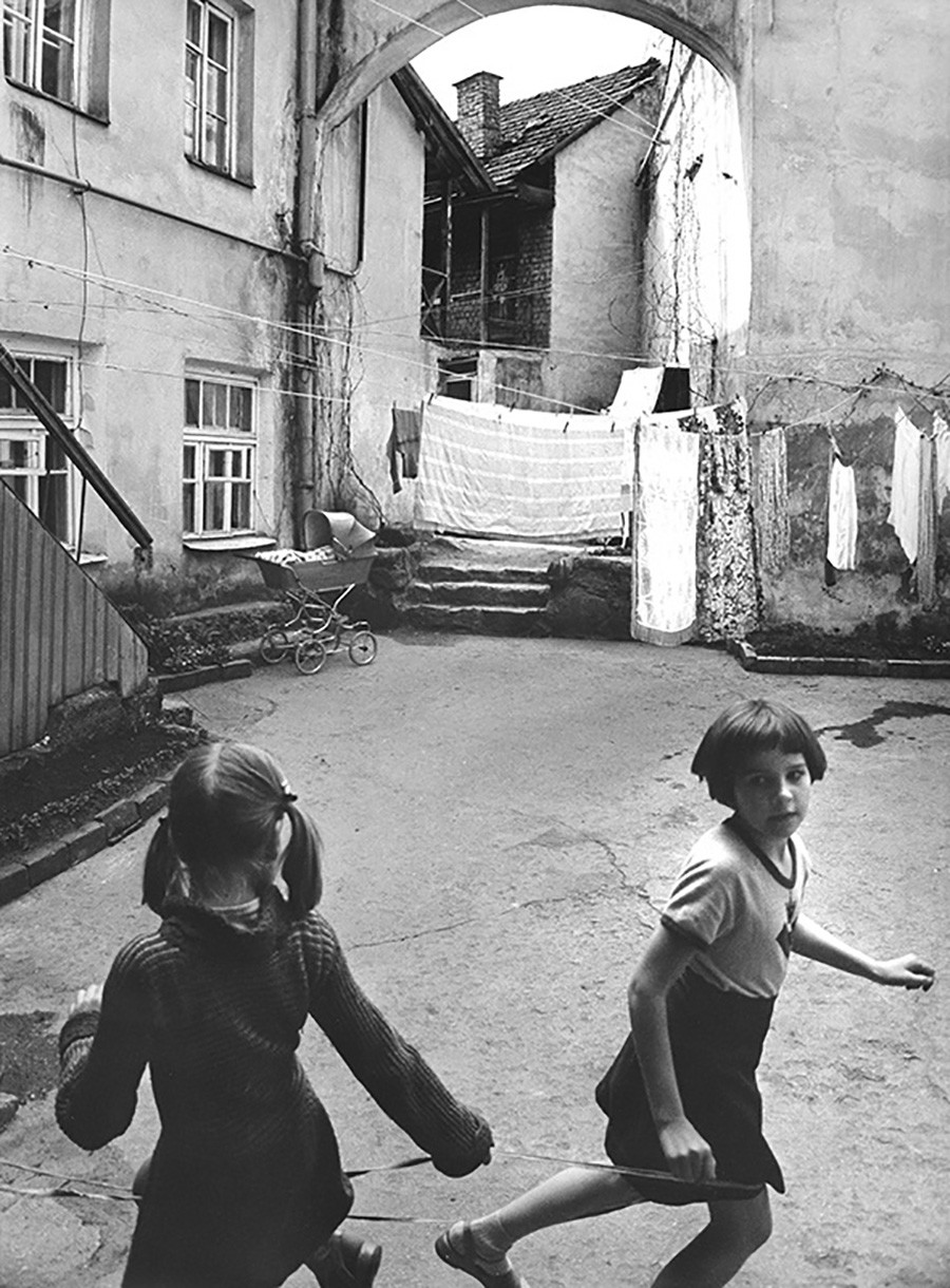 Girls in Vilnius, 1980s.
