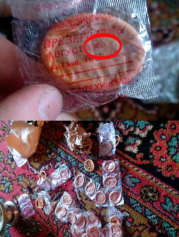 Soviet condoms of 1968.