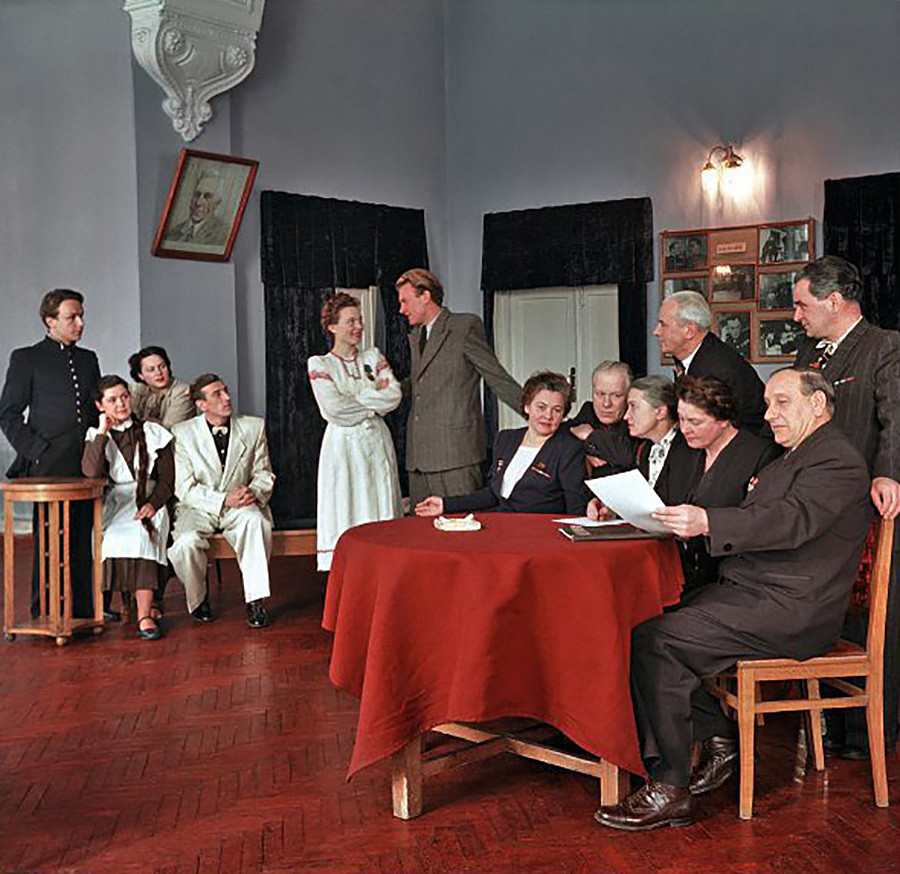 Watching young performers at the Yanka Kupala Belarusian Drama Theater, 1953  