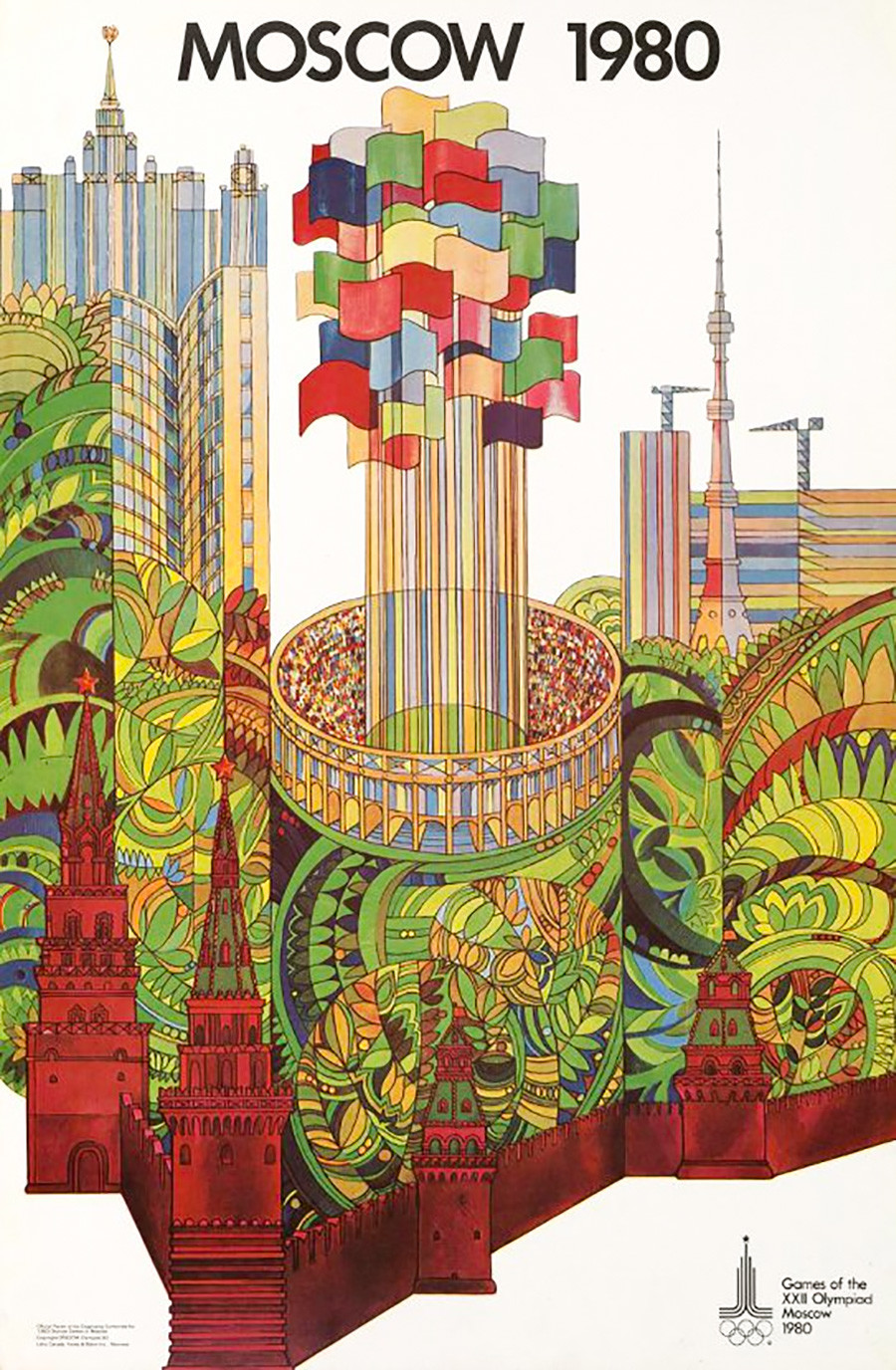 Mosca 1980 i poster dedicati alle Olimpiadi disegnati da artisti di
