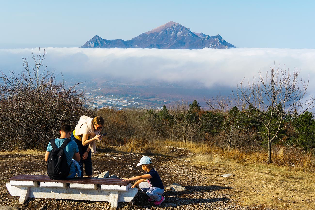 Tourists in Pyatigorsk.