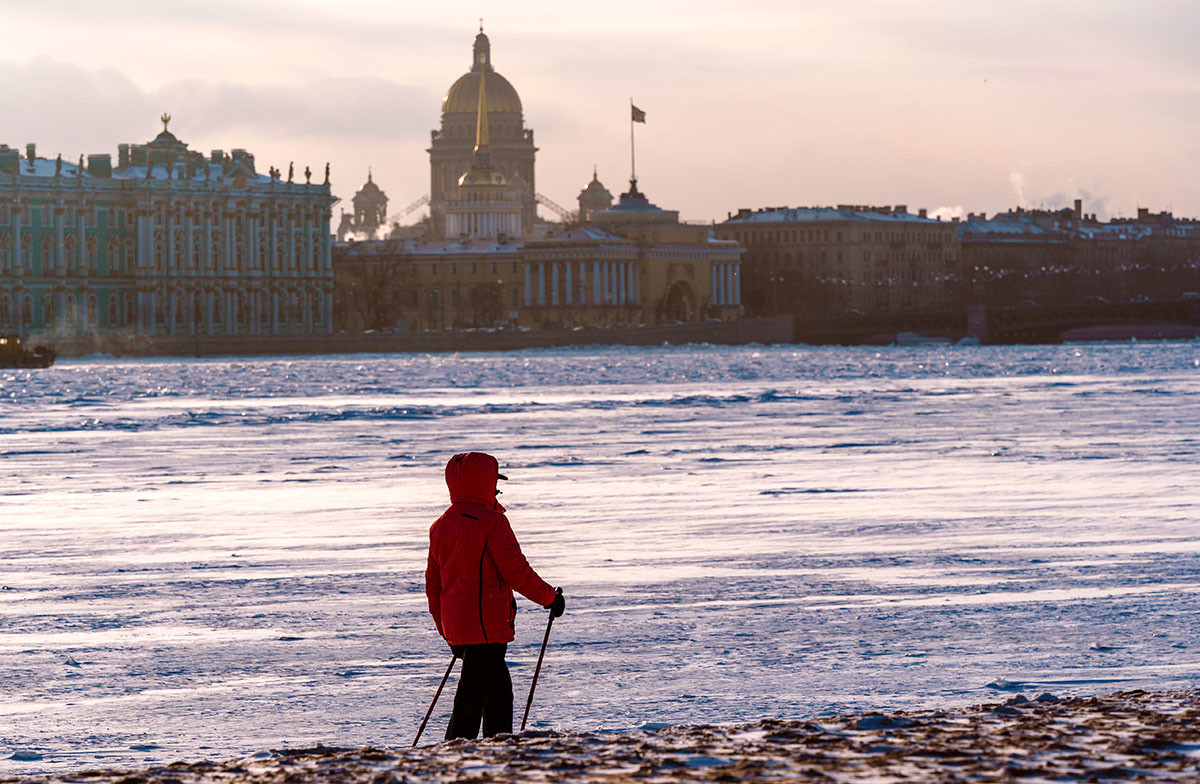 Neat the Peter and Paul fortress in St. Petersburg.