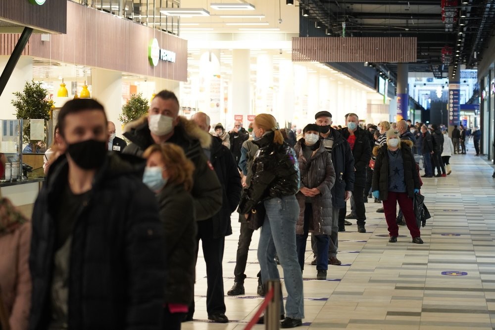 Vaccination point in Moscow.