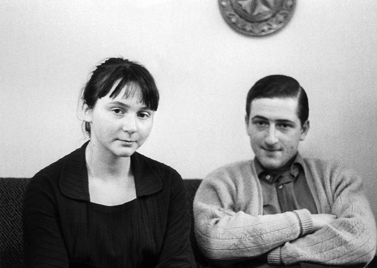 Stalin's grandchildren Yekaterina Zhdanova and Joseph Alliluyev