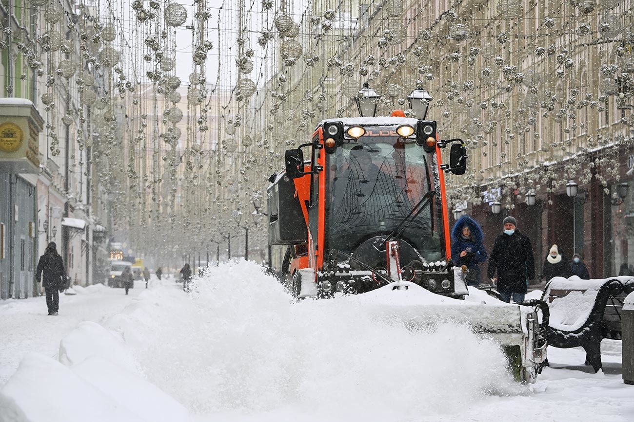 Снежные заносы в Москве