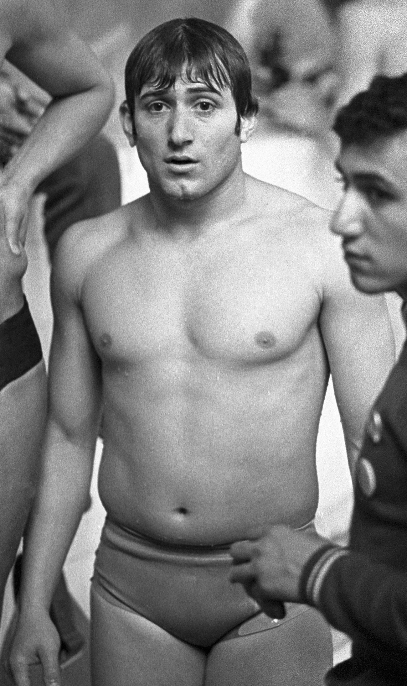 Soviet champion in underwater swimming Shavarsh Karapetyan, Yerevan, 1974