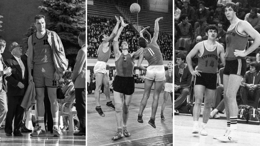 3 milžiniški krepšininkai iš Sovietų Sąjungos