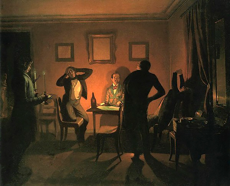 Павел Федотов «Игроки», 1852 г. 