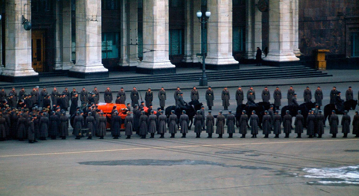 Funeral Of Joseph Stalin, Caught On Camera By U.S. Assistant Army Attache Major Martin Manhoff From The Embassy Balcony, 9 March 1953.