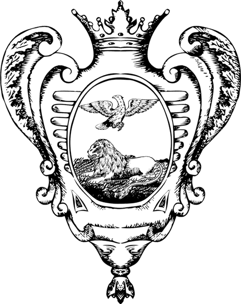 Escudo de la ciudad de Belgorod. Obsérvese el león.