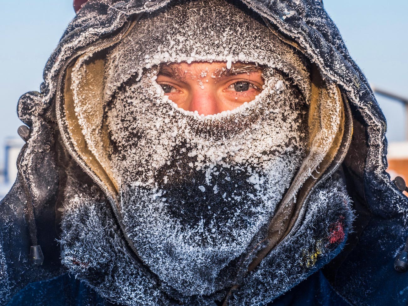 The city of Nefteyuhansk, minus 62 C outside.