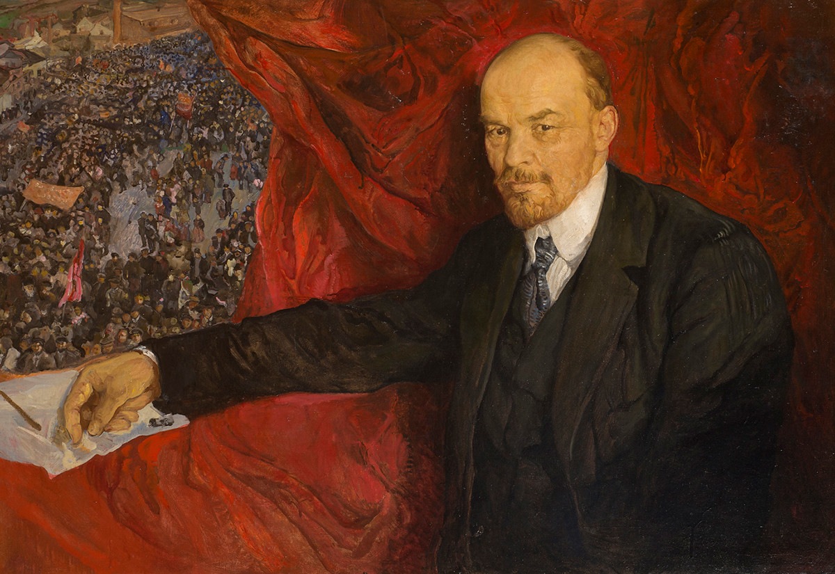 Isaak Brodsky. Vladimir Lénine et la manifestation, 1919
