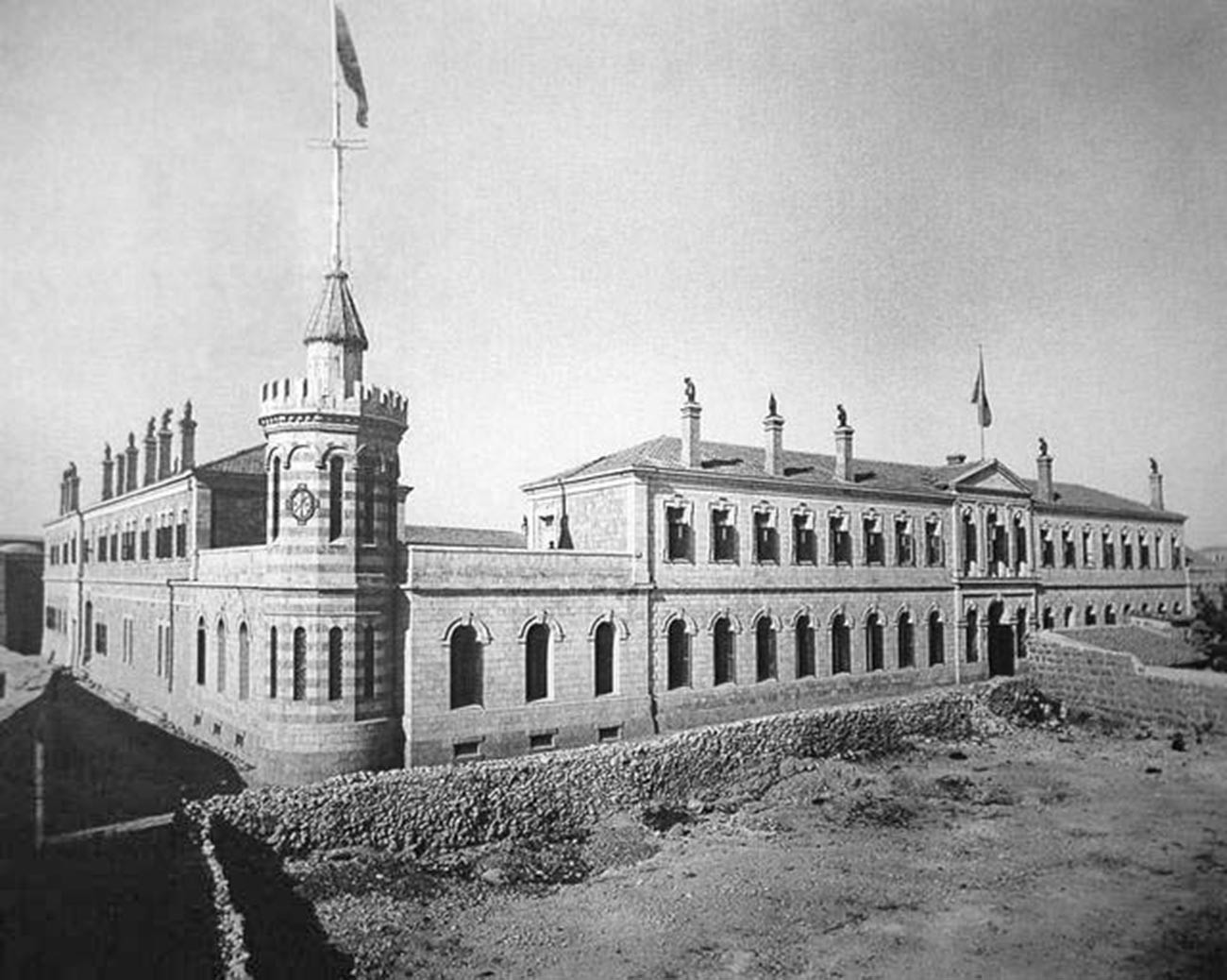 Sergei Courtyard of the Imperial Orthodox Palestine Society in Jerusalem,1889