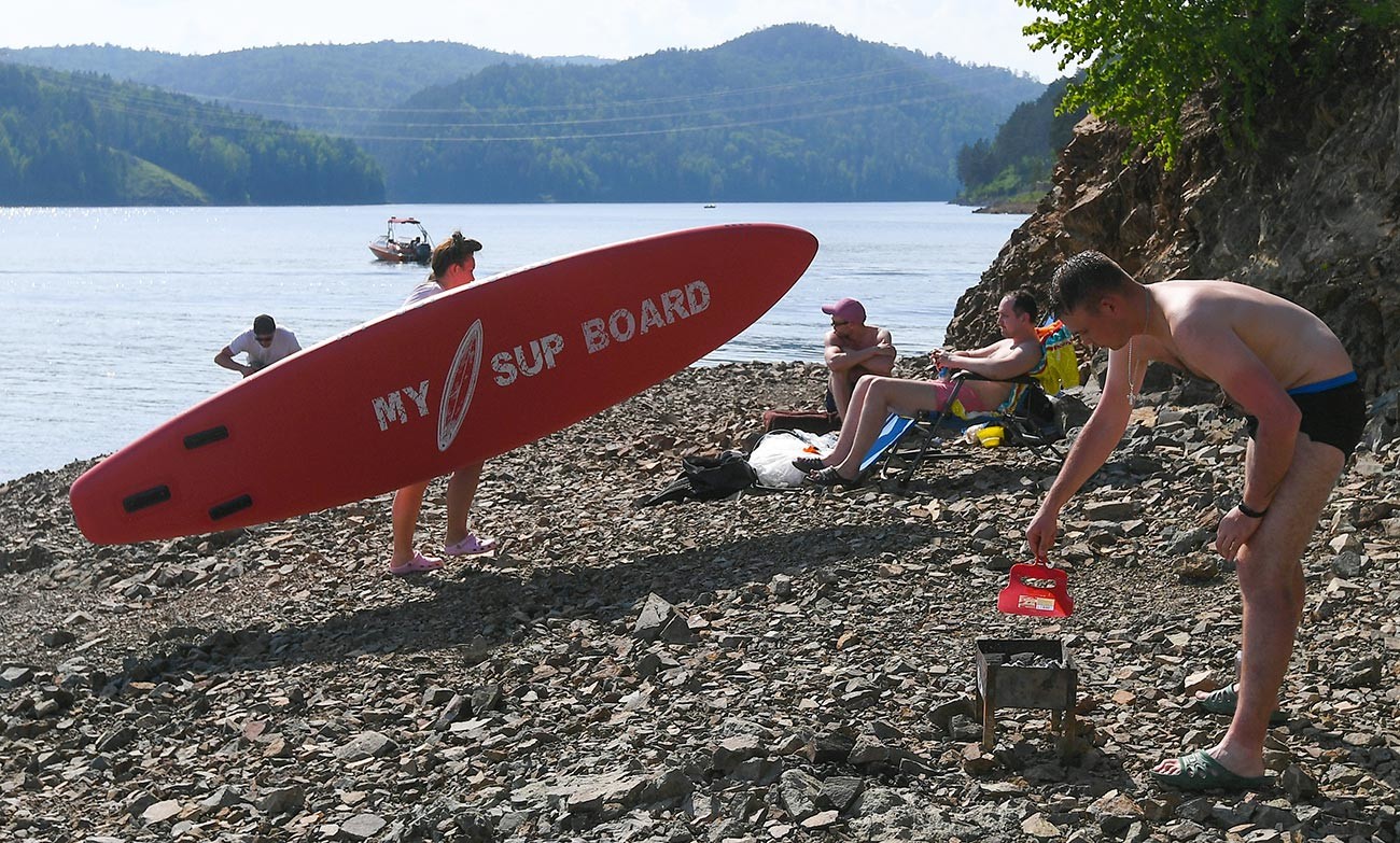 The rest on the Yenisei River.