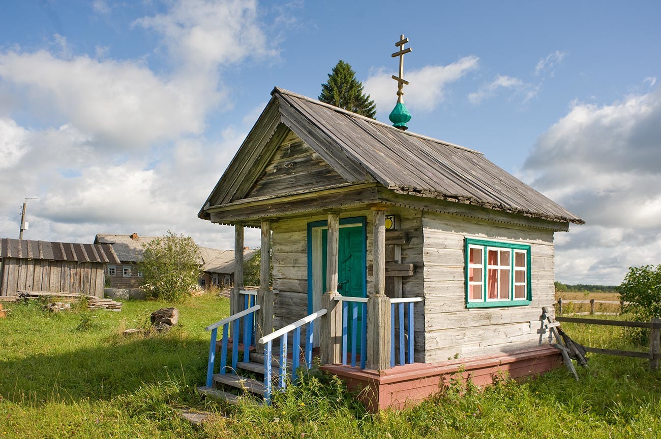 Fominskaya. Chapel of the Miraculous Icon of the Savior after restoration in early 2000s. August 14, 2014