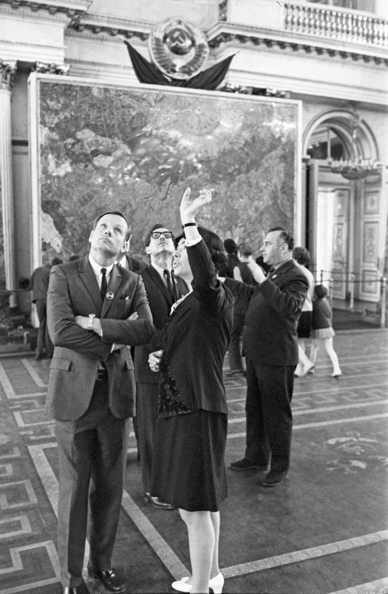 Neil Armstrong visiting the Hermitage Museum.