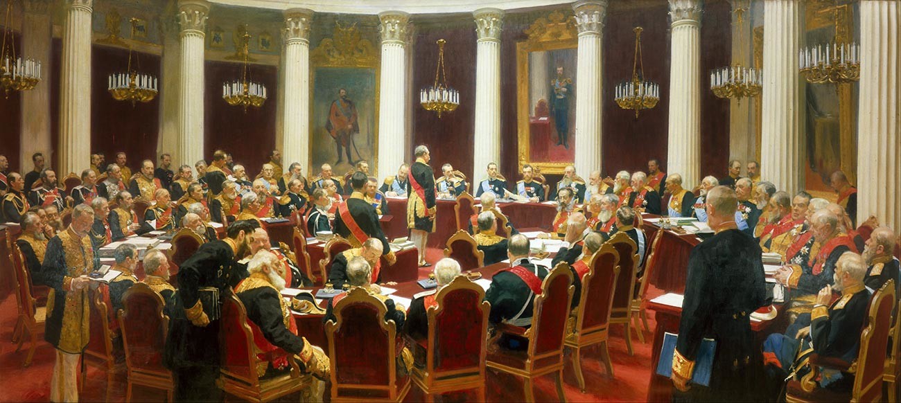 Soviete do Estado reunido em 7 de maio de 1901.