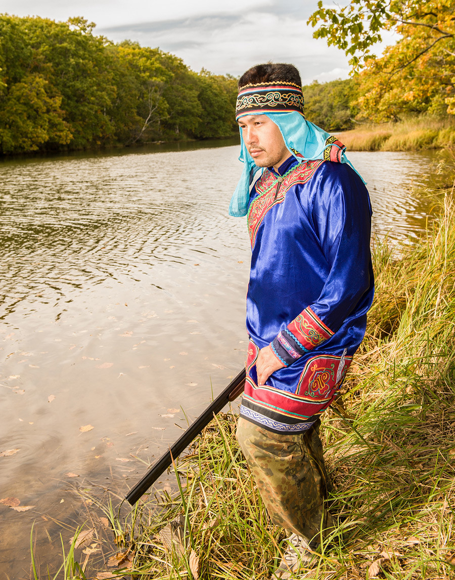 Young Udege fishing