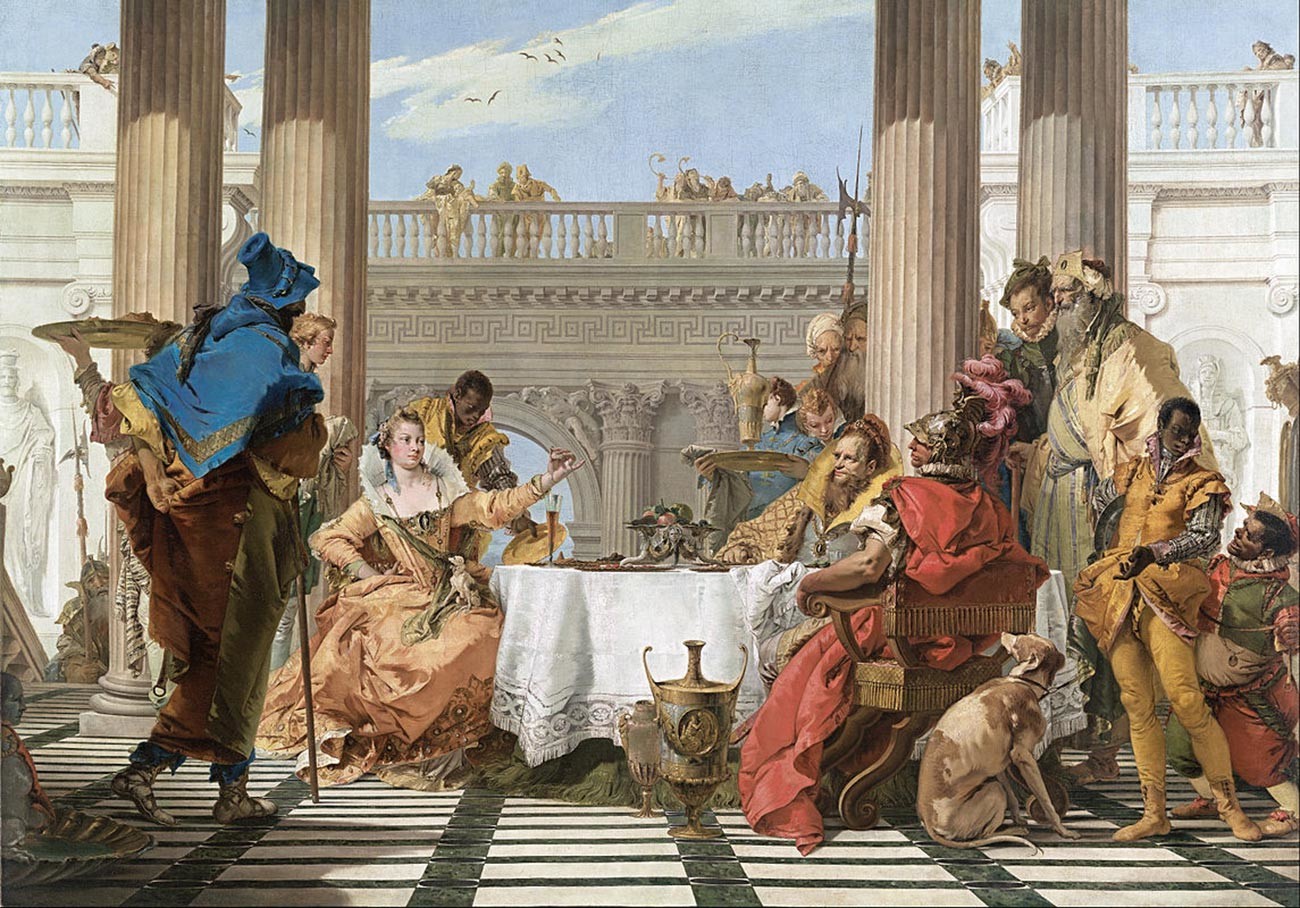 Giovanni Battista Tiepolo. Cleopatra's banquet