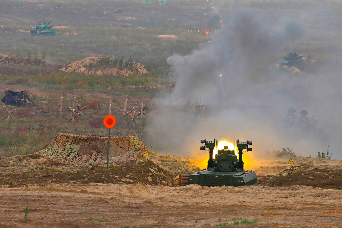Uran-9 at the West-2021 military exercises