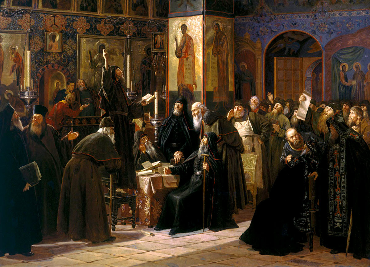 “Pemberontakan Biara Solovetsky pada 1666” oleh Sergei Miloradovich