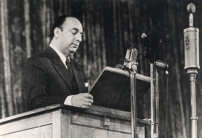 Pablo Neruda, during a visit to the USSR in 1950