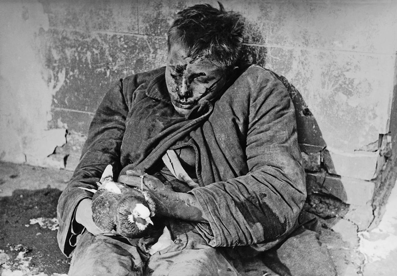 Le 22 novembre 1941, le commandement allemand a émis un ordre pour l’abatage de pigeons dans la ville de Rostov-sur-le-Don. Viktor Tcherevitchkine a caché ses oiseaux pendant une semaine. Le 28 novembre 1941, le garçon a été exécuté par les nazis.