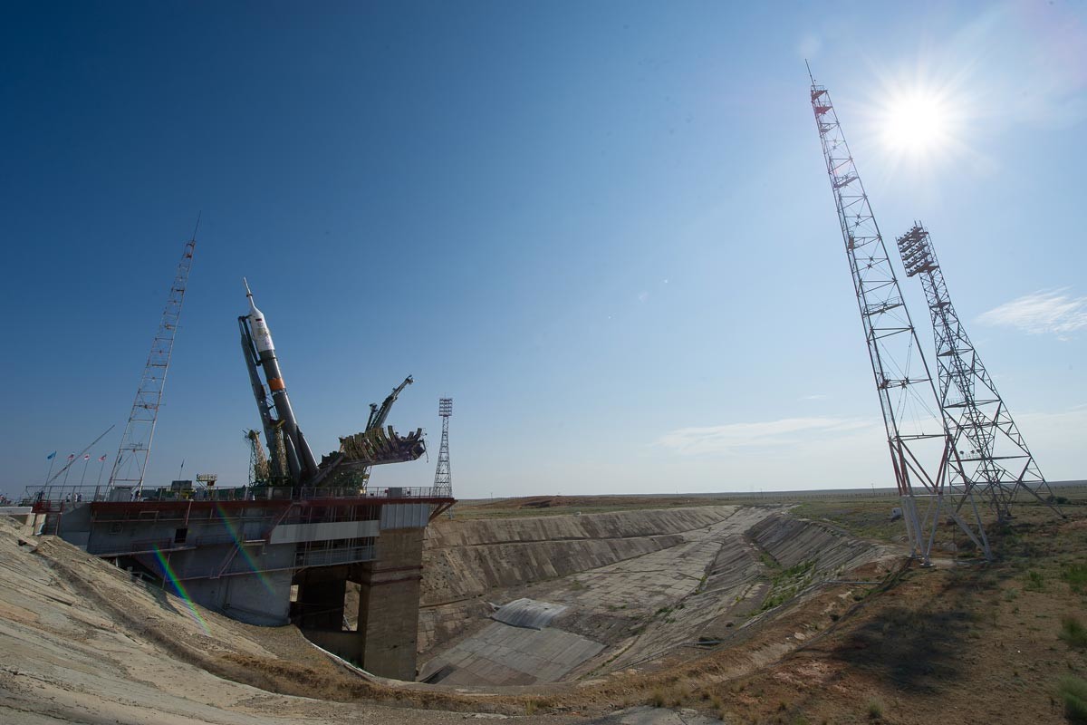 The launch pad of the Baikonur cosmodrome.